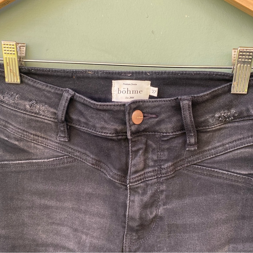 bohme High-Rise Washed Black Skinny Jeans